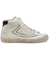HTC - Vipers Distressed High-Top Sneakers - Lyst