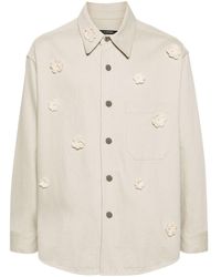 Song For The Mute - Daisy Appliqué Shirt Jacket - Lyst