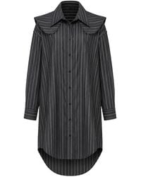Y. Project - Striped Pinstripe Shirt Maxi Dress - Lyst