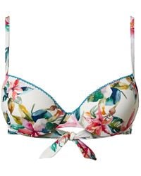 Twinset - Floral-Print Push-Up Bikini Top - Lyst