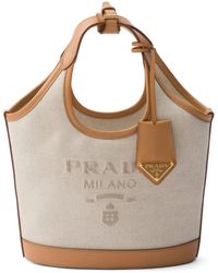 Prada - Bucket-Tas Met Logoprint - Lyst