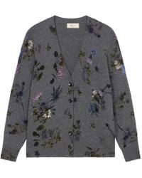 Blumarine - Cardigan À Fleurs En Perles - Lyst
