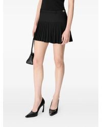 Marine Serre - Pleated Twill Mini Skirt - Lyst