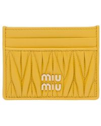 Miu Miu - Matelassé Nappa-leather Card Holder - Lyst