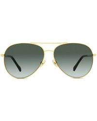 Jimmy Choo - Tinted Round-Frame Sunglasses - Lyst