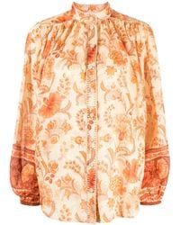 Zimmermann - Junie Floral-Print Blouse - Lyst