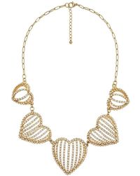 Rosantica - Crystal-Embellished Heart-Motif Necklace - Lyst