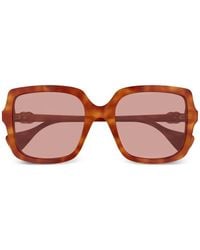 Gucci - Double G Oversized-Frame Sunglasses - Lyst