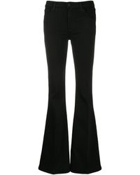 J Brand Valentina High-rise Flared Jeans - Black