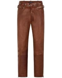 Tom Ford - Buffalo Grain Leather Biker Pants - Lyst