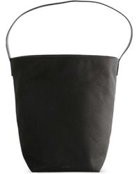 The Row - Leather-Handle Cotton Tote Bag - Lyst