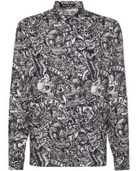 Philipp Plein - Tattoo-Print Silk Shirt - Lyst