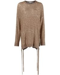 Stella McCartney - Sequinned Side-Tie Jumper - Lyst