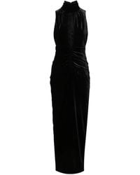 Alessandra Rich - シャーリング ベルベットドレス - Lyst
