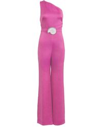 Silvia Tcherassi - Monique One-Shoulder Belted Jumpsuit - Lyst