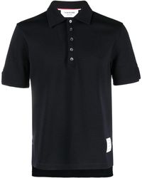 Thom Browne - Stripe-trim Piqué Polo Shirt - Lyst