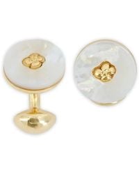 Lardini - Mother-Of-Pearl Flower-Motif Cufflinks - Lyst