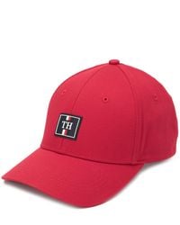 Tommy Hilfiger Cappello da baseball con applicazione - Rosso