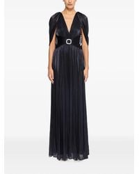 Nissa - Open-Back Chiffon Maxi Dress - Lyst