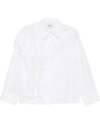 Erika Cavallini Semi Couture - Fringe-Trimmed Shirt - Lyst