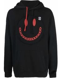 Raf Simons - X Smiley Hoodie Met Gerafelde Afwerking - Lyst