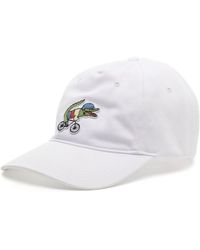 Lacoste - Logo-patch Cotton Baseball Cap - Lyst