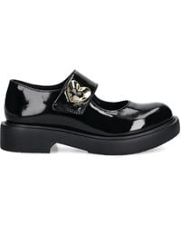Love Moschino - Heart-Buckle Patent Leather Loafers - Lyst
