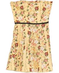 Agua Bendita - Vestido floral palabra de honor - Lyst