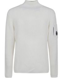 C.P. Company - Gerippter Pullover mit Linsen-Detail - Lyst