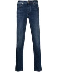 Barba Napoli - Slim-Cut Logo-Patch Jeans - Lyst