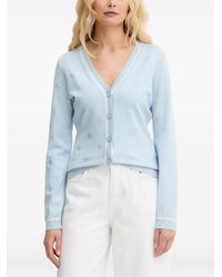 Guess - Cardigan À Motif De Logo Et Strass - Lyst