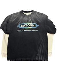 Satoshi Nakamoto - Distressed Layered-Sleeve T-Shirt - Lyst