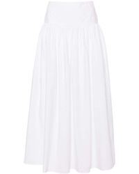 The Row - Leddie A-line Cotton Maxi Skirt - Lyst