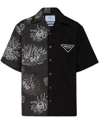 Prada Double Match Silk Shirt for Men | Lyst