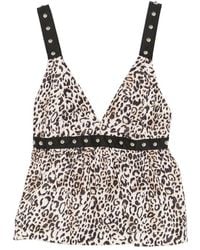Liu Jo - Studded V-Neck Top - Lyst