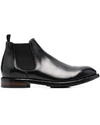 Officine Creative - Elasticated-Panel Leather Boots - Lyst