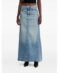 Guess - Denim Maxi Skirt - Lyst
