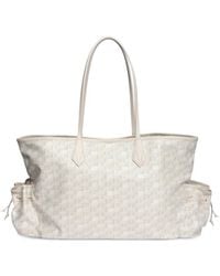 Moreau - Geometric-Print Drawstring-Pocket Tote Bag - Lyst