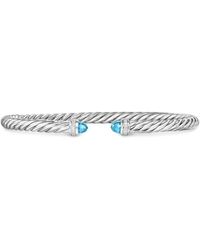 David Yurman - Sterling Cablespira Flex Diamond Bracelet (4Mm) - Lyst