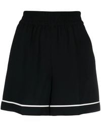 RED Valentino - Elasticated-Waist Thigh-Leg Shorts - Lyst