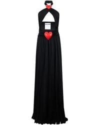 Moschino - Heart-Appliqués Halterneck Maxi Dress - Lyst