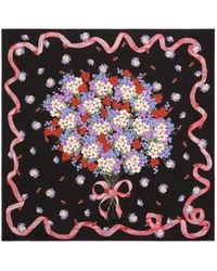 Dolce & Gabbana - Small Floral-Print Silk Twill Scarf - Lyst