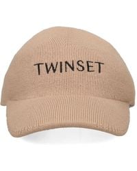 Twinset - Embroidered-Logo Knitted Baseball Cap - Lyst