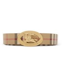 Burberry - Reversible Check Knight Stamp Belt - Lyst