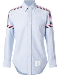 Thom Browne - Rwb Elastic Stripe Oxford Shirt - Lyst