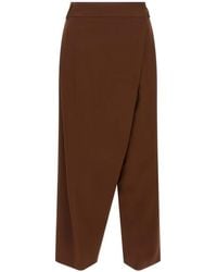 Alberto Biani - Asymmetrical-Panel Wide-Leg Pants - Lyst
