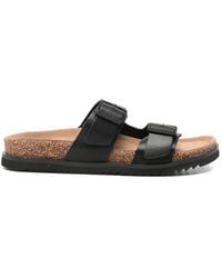 SERGIO MORETTI FIRENZE - Buckle-Fastening Leather Sandals - Lyst