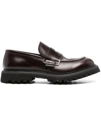 Premiata - Logo-patch 50mm Leather Loafers - Lyst