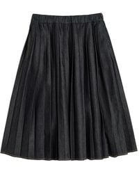 Jil Sander - Denim Midi Round Skirt - Lyst