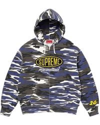 Supreme - Camouflage-Print Zip-Up Hoodie - Lyst